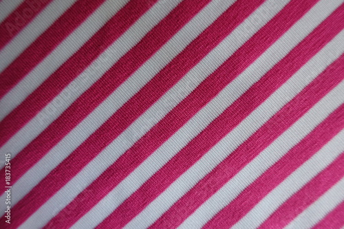 Fabric in pink and white with diagonal stripes