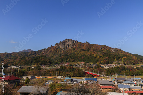  秋の岩櫃山の風景