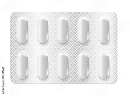 Fototapet Realistic 3d blister pills