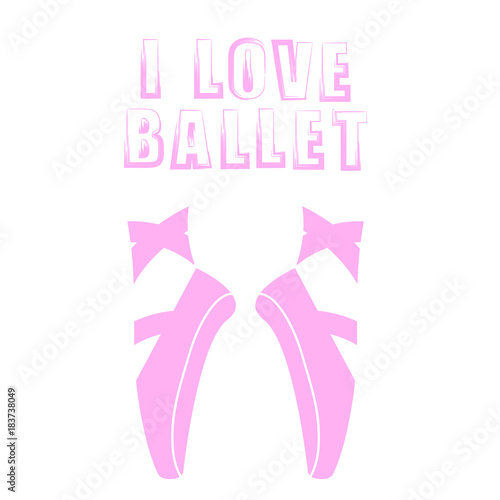Pink Ballet Shoes and Grunge Quote