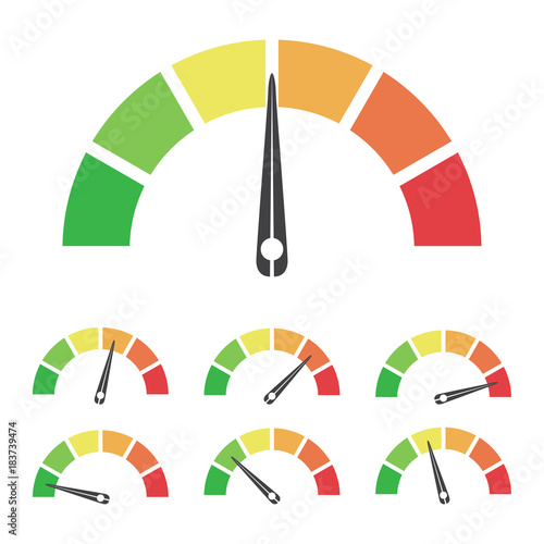 Speed metering or rating icon. Vector illustration