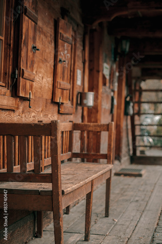 Wooden bench 