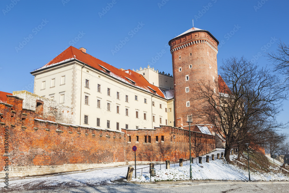 Historic Royal Wawel castle in Krakow, Poland