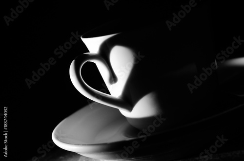 Fototapeta Naklejka Na Ścianę i Meble -  cup of coffee in heart shape
