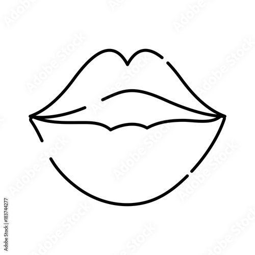 line female fashion lips style