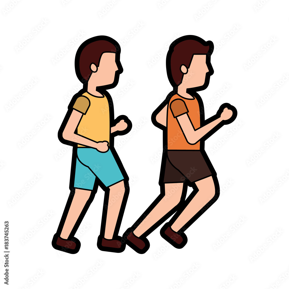 men avatar running or jogging icon image vector illustration design men avatar running or jogging icon image vector illustration design