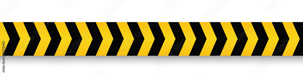 Danger and police line. Yellow Warning Tape. Vector illustration.
