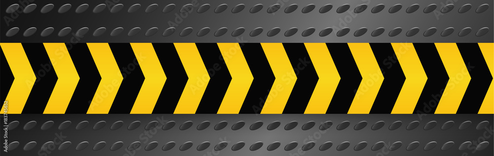 Danger and police line. Yellow Warning Tape. Vector illustration.