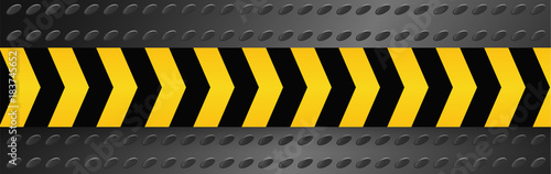 Obraz na płótnie Danger and police line. Yellow Warning Tape. Vector illustration. w salonie