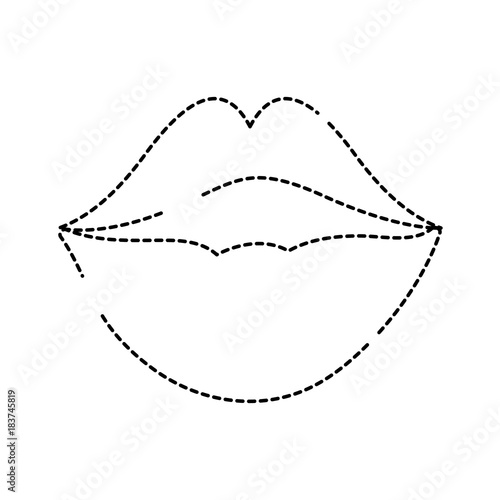 dotted shape female fashion lips style
