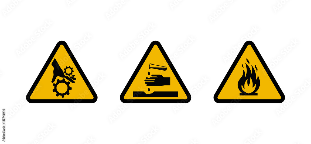 Caution danger sign.