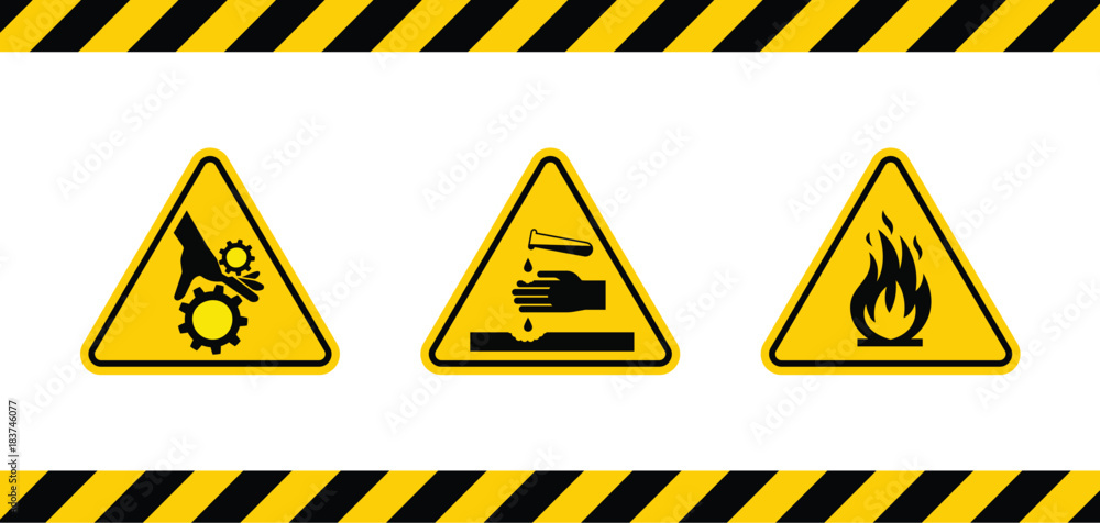 Caution danger sign.