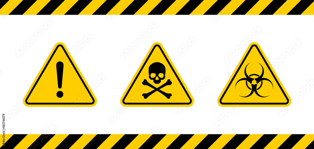 Caution danger sign.
