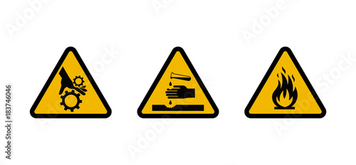 Obraz na płótnie Caution danger sign. w salonie