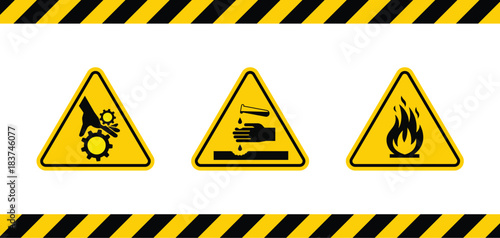 Obraz na płótnie Caution danger sign. w salonie