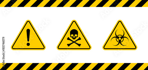 Obraz na płótnie Caution danger sign. w salonie