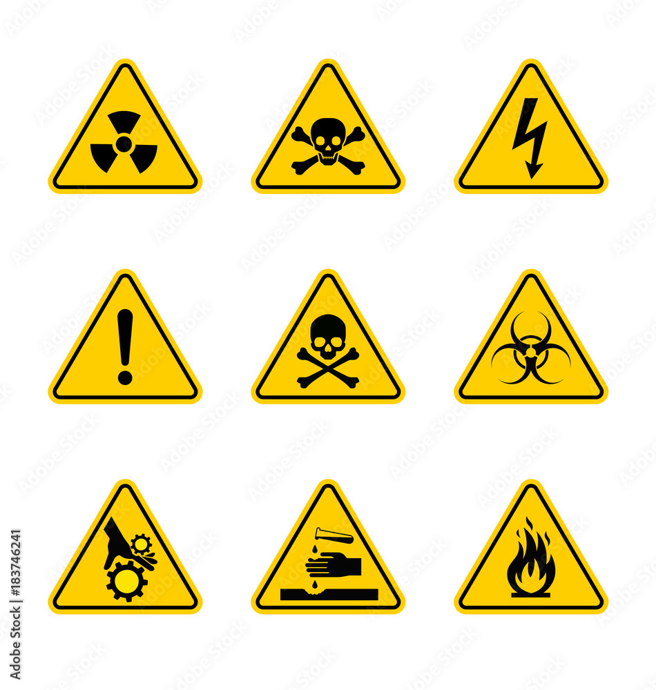 Caution danger sign.