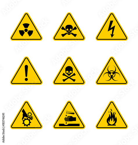 Obraz na płótnie Caution danger sign. w salonie