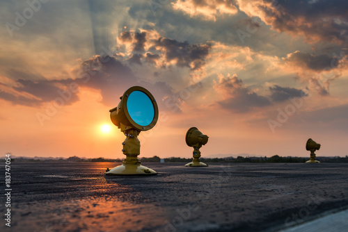 Fotografija Airport approach landing lights