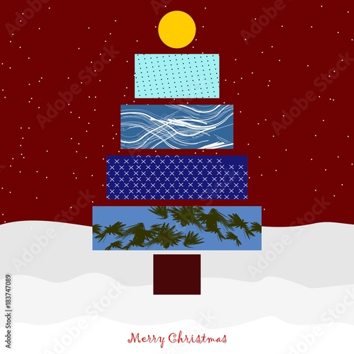 Multicolored christmas tree