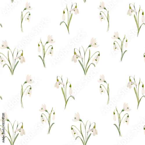 Watercolor floral vector pattern