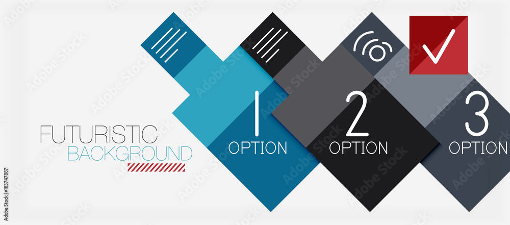 Square shapes banner design, geometric abstract background Square shapes banner design, geometric abstract background