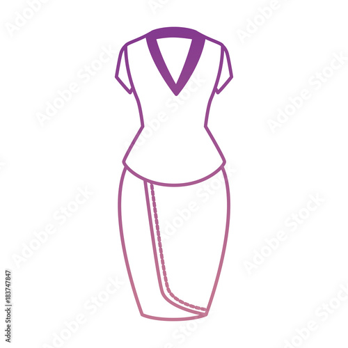 elegant dress for woman vector illustration design
