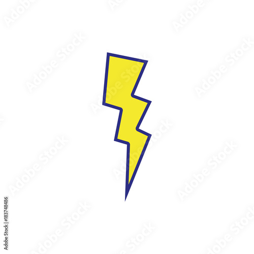 colorful thunder weather patch style design
