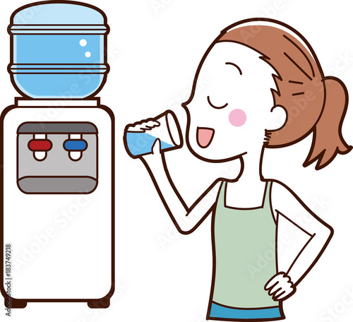 ウォーターサーバーの水を飲む女性のイラスト素材 Stock Vector Adobe Stock ウォーターサーバーの水を飲む女性のイラスト素材 Stock Vector Adobe Stock