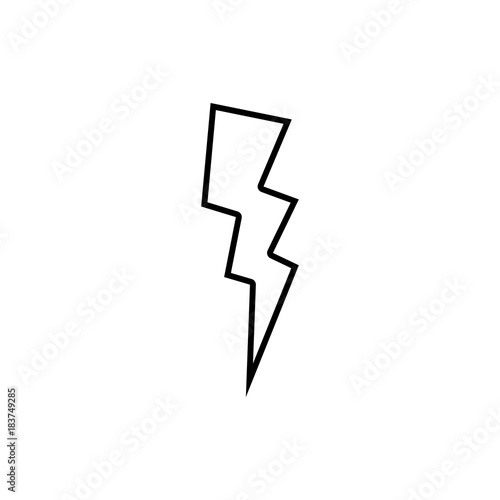 line thunder weather patch style design
