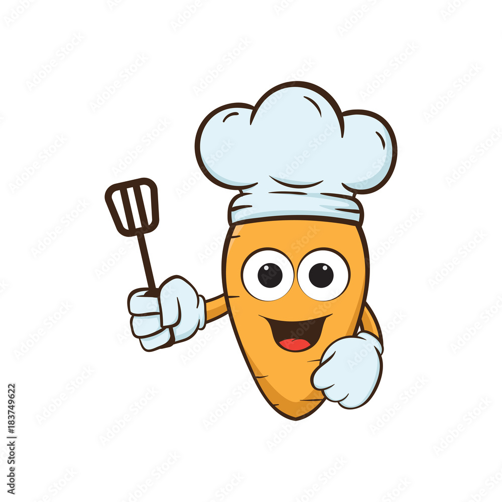 carrot chef cartoon illustration carrot chef cartoon illustration