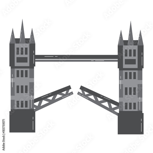 london tower bridge united kingdom landmark vector illustration