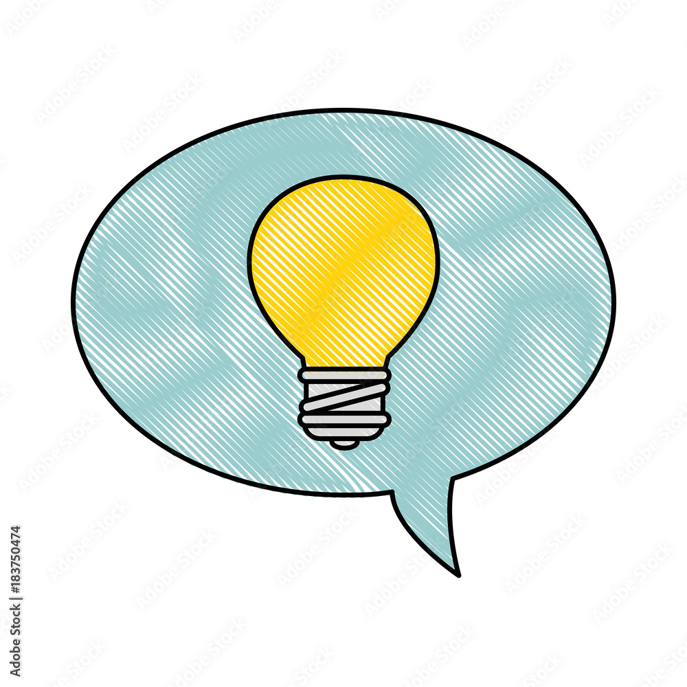 speech bubbles with bulb vector illustration design speech bubbles with bulb vector illustration design
