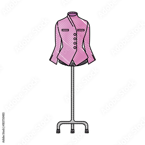 elegant blouse for women in manikin vector illustration design