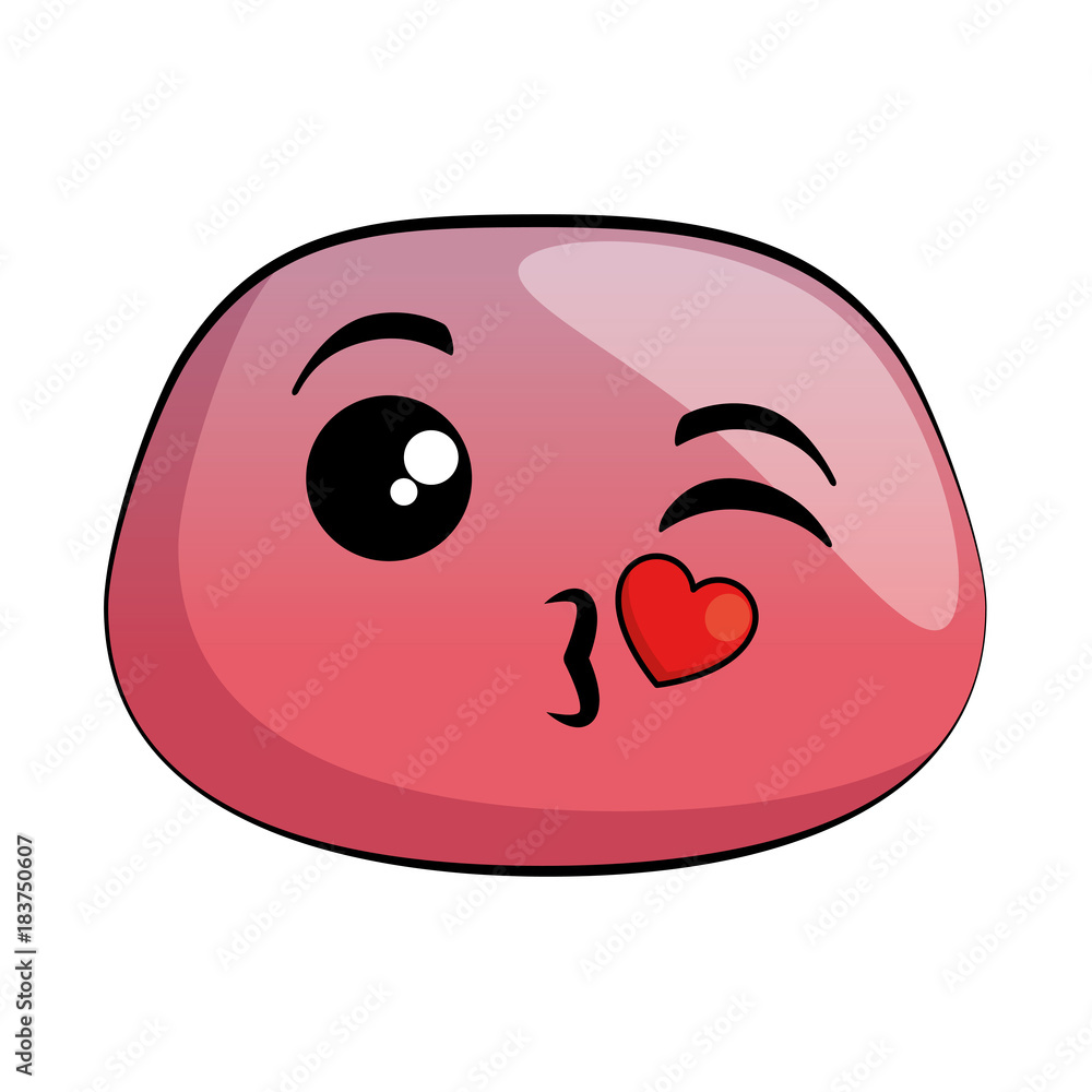 lovely emoji face icon vector illustration design