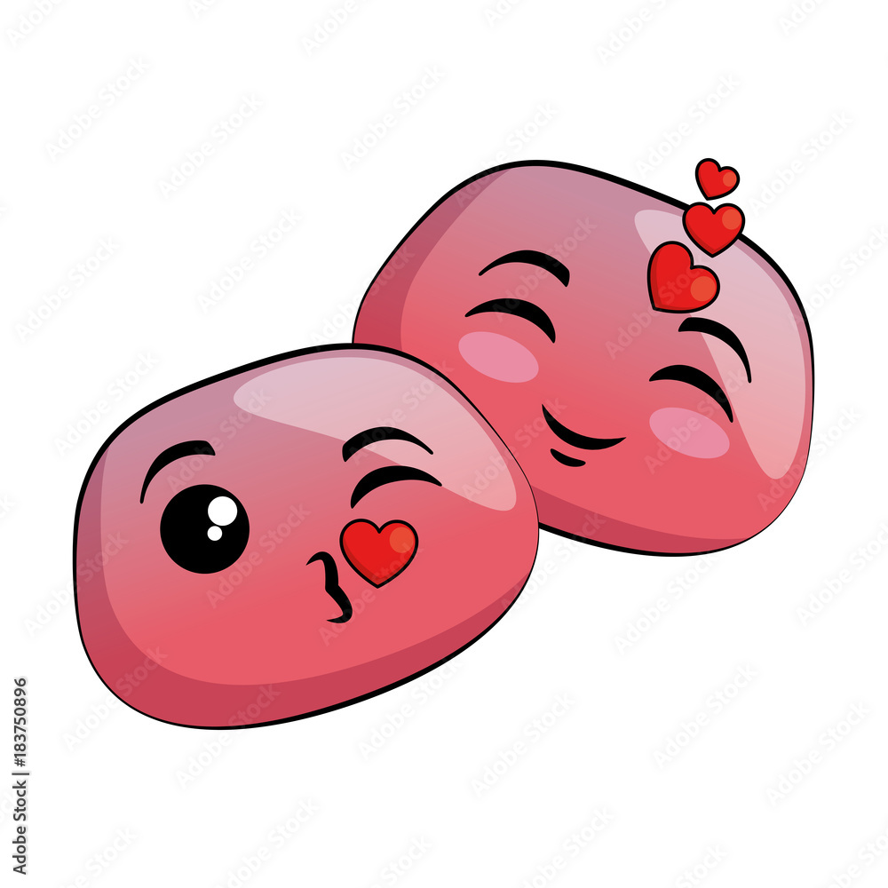 Fototapeta premium lovely emoji faces icon vector illustration design