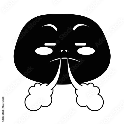 angry emoji face icon vector illustration design photo