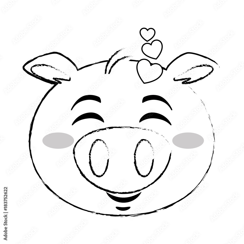 cute lovely pig emoji kawaii vector illustration design cute lovely pig emoji kawaii vector illustration design