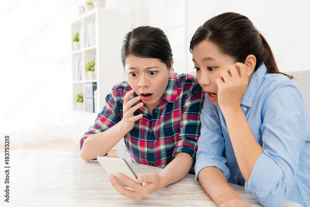 pretty beautiful sisters using mobile cell phone pretty beautiful sisters using mobile cell phone