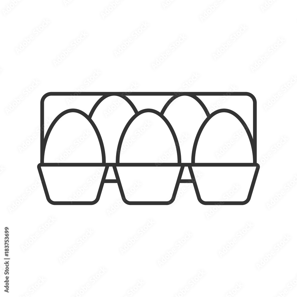 Eggs tray linear icon Eggs tray linear icon