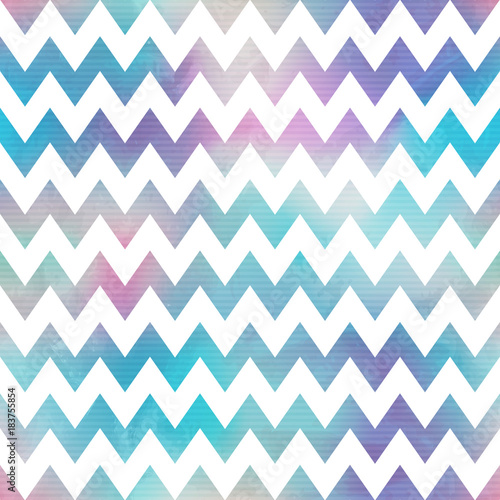 Watercolor zigzag seamless pattern