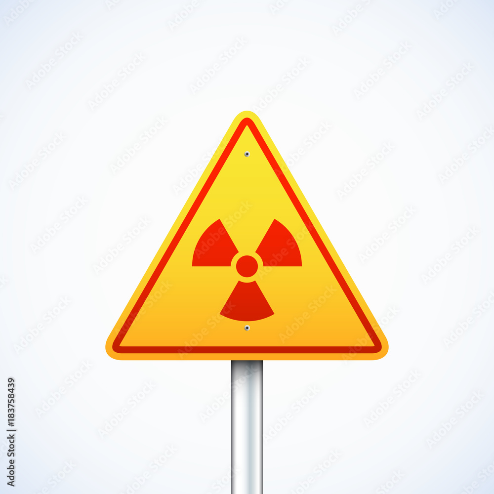 Vector triangle radiation sign isolated Vector triangle radiation sign isolated