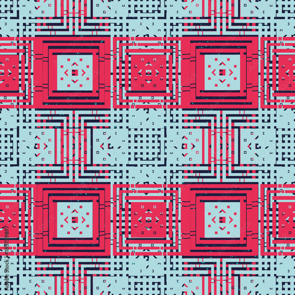 Abstract squares seamless pattern