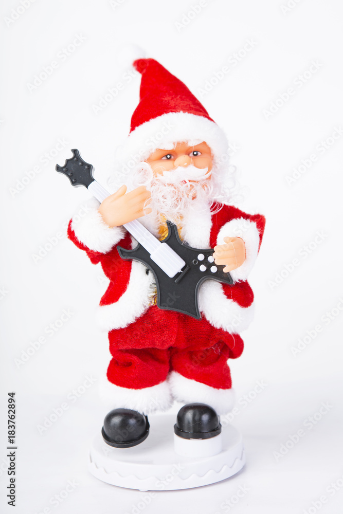 Playing a guitar Santa Clause Playing a guitar Santa Clause