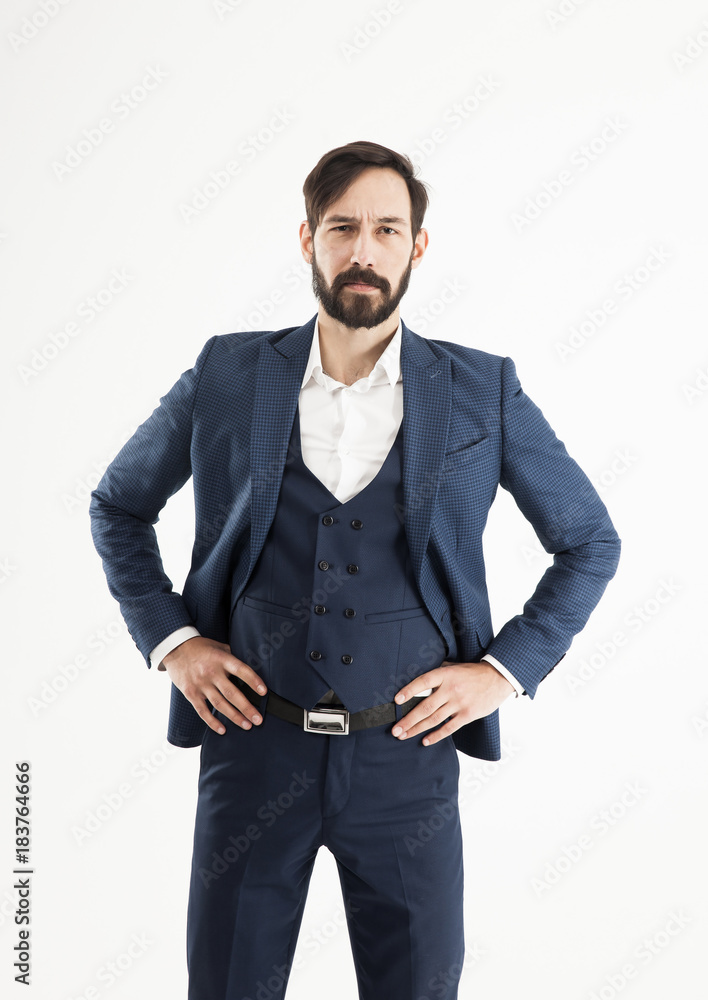 Fototapeta premium success concept in business - confident businessman standing wit