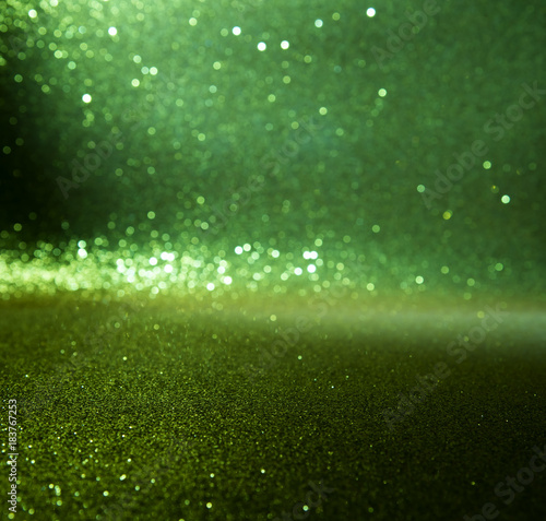 green glitter lights background. defocused © 168 STUDIO