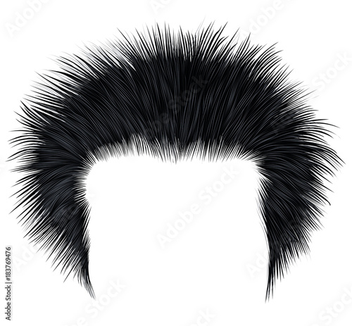 trendy shaggy man hairs black colour.
beauty style.high hair styling .
