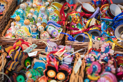 Christmas decorations on the market in Berlin, Germany.