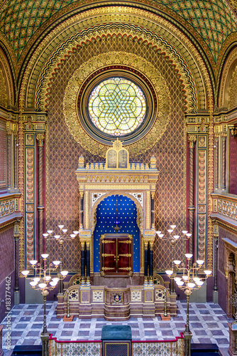 Photography Spanish synagogue in Prague, Czech republic