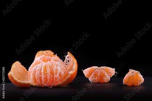 ripe juicy peeled mandarin orange